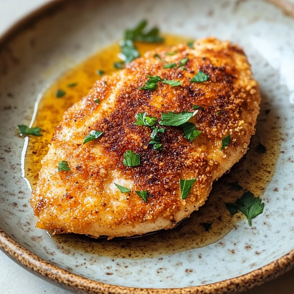 Pan Fried Chicken: The Best Crispy & Juicy Recipe You’ll Ever Try 7 pan fried chicken breast with golden crust served on ceramic plate