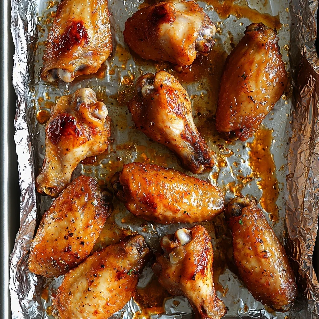Pan Fried Chicken Wings with Oyster Sauce: Crispy, Savory, and Finger-Licking Good 7 Crispy pan fried chicken wings on foil before glazing