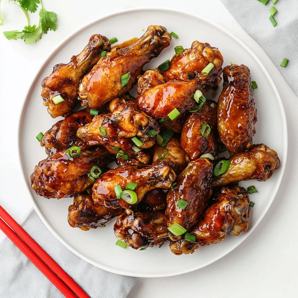 Pan Fried Chicken Wings with Oyster Sauce: Crispy, Savory, and Finger-Licking Good 5 Overhead view of pan fried chicken wings with oyster sauce