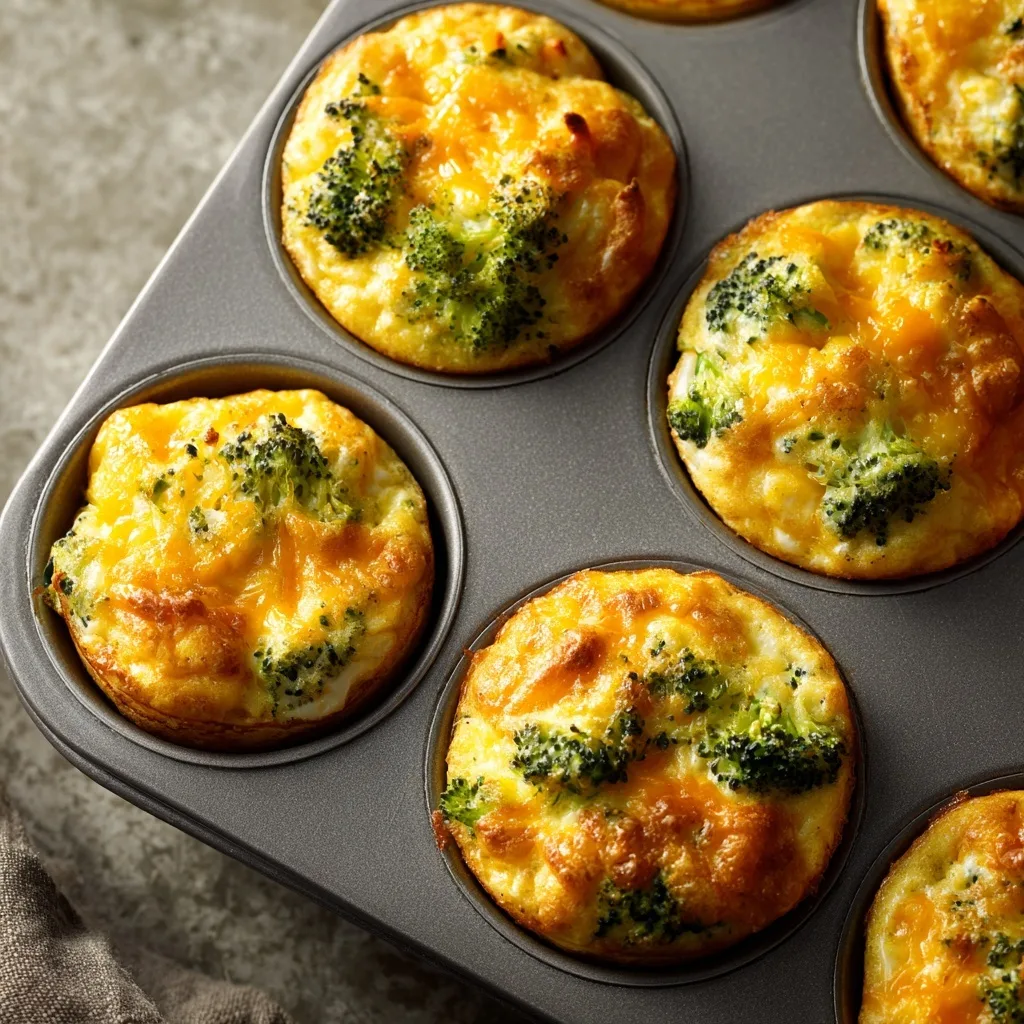 Broccoli Cheddar Egg Muffins – The Simple, Protein-Packed Breakfast You’ll Crave 7 Broccoli cheddar egg muffins baked in muffin tin