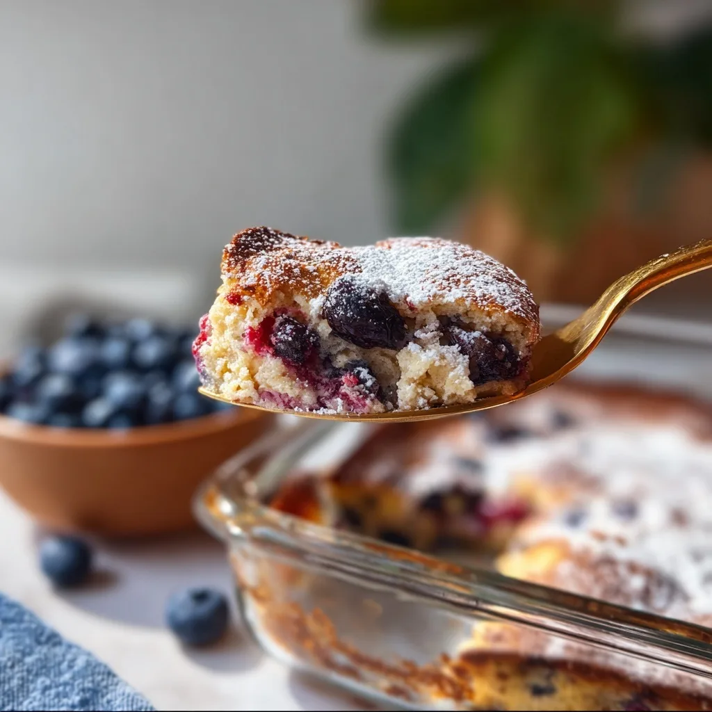 Baked Protein Pancake Bowls – The Simple, High-Protein Breakfast You’ll Crave 10 Baked protein pancake bite with berries and powdered sugar