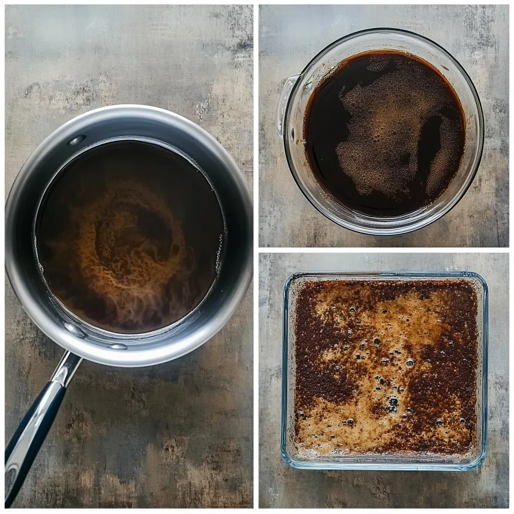 Easy Tiramisu Cake Mix Recipe (No Ladyfingers Needed!) – Quick & Creamy Dessert 8 Espresso syrup preparation and soaking process for easy tiramisu cake