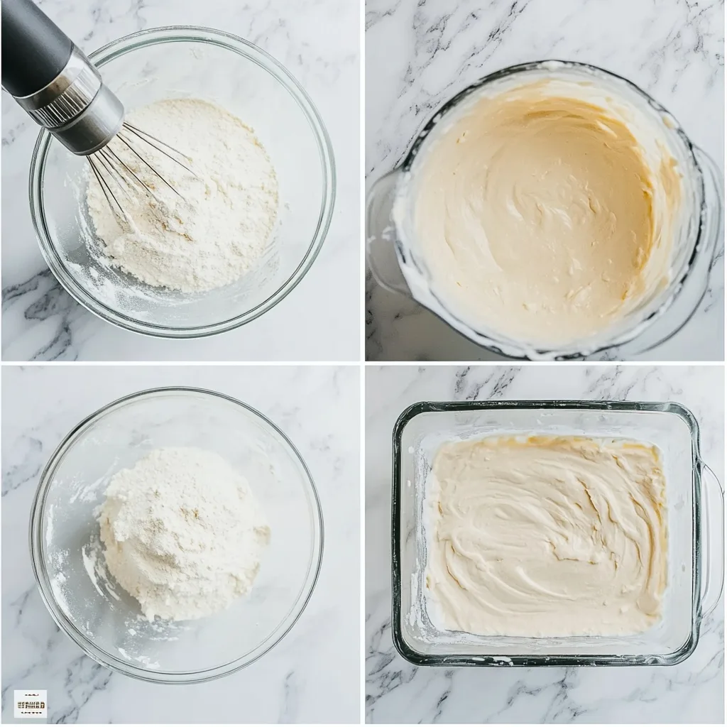 Easy Tiramisu Cake Mix Recipe (No Ladyfingers Needed!) – Quick & Creamy Dessert 7 Step-by-step cake batter preparation for easy tiramisu cake mix recipe