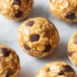 peanut butter oatmeal energy bites with chocolate chips