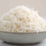 Bowl of freshly cooked rice vermicelli noodles