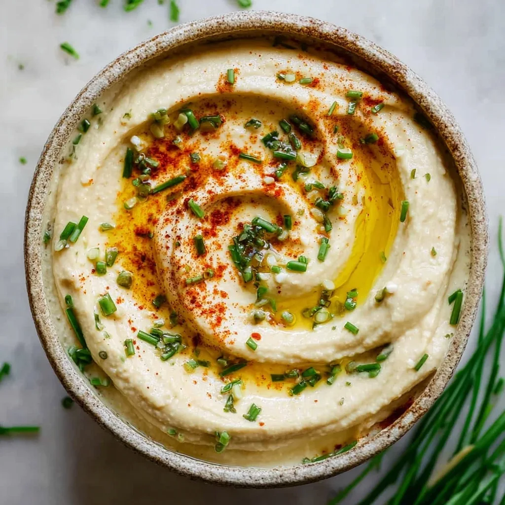 25 High Protein Snacks for Muscle Gain to Maximize Recovery & Results 16 Creamy hummus topped with olive oil, paprika, and fresh herbs