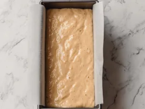 Healthy Flourless Banana Bread – No Flour, No Fuss, All Flavor 14 Loaf pan filled with flourless banana bread batter ready to bake