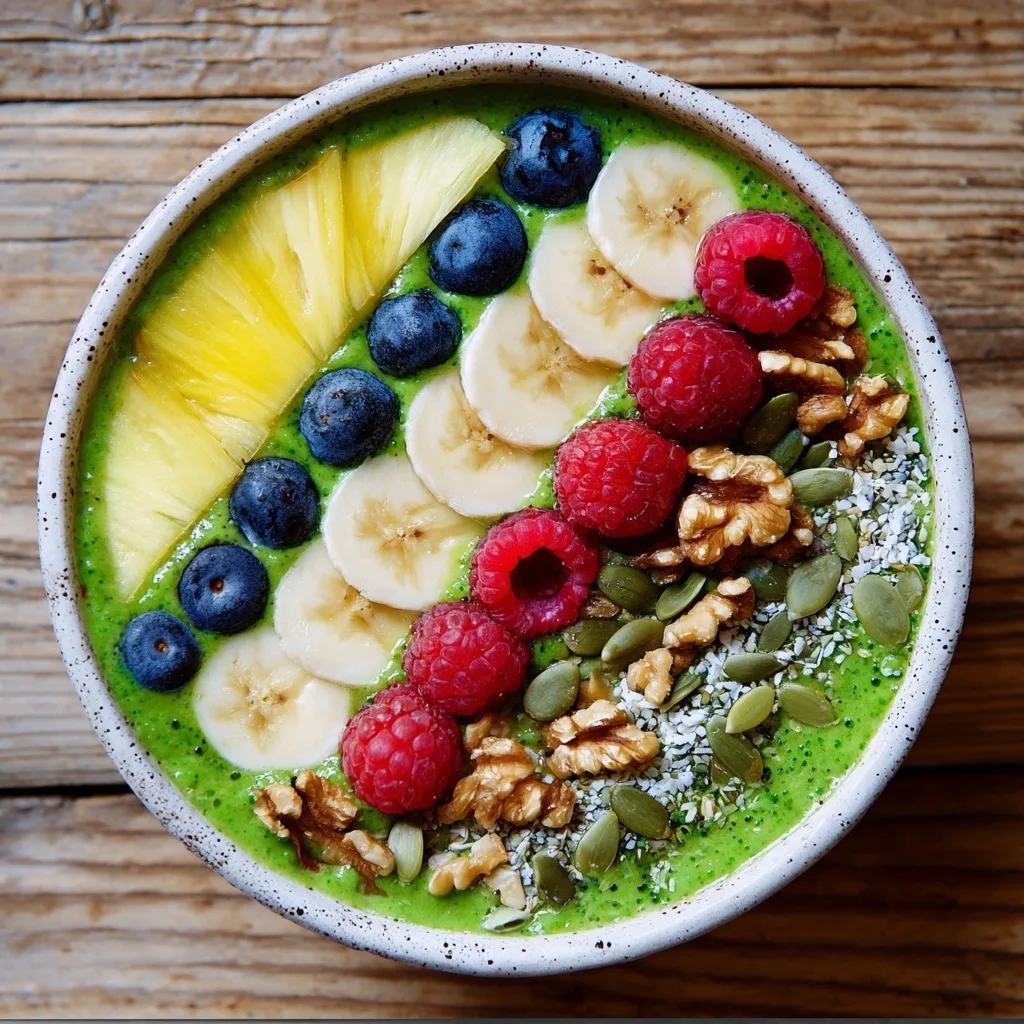 5-Minute Detox Green Smoothie Bowl – High-Protein Breakfast 2 Detox Green Smoothie Bowl