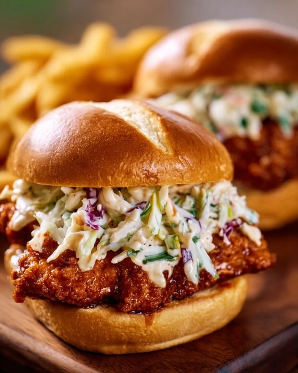 Delicious spicy chicken sandwich with creamy homemade sauce on a plate