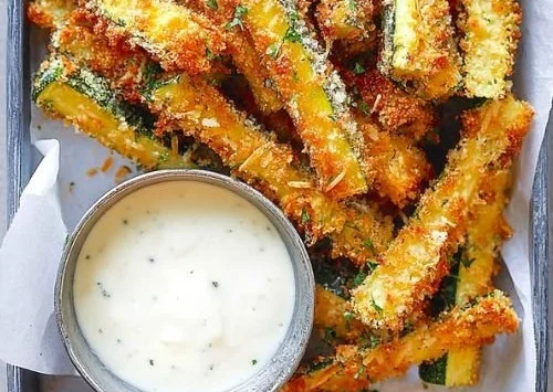 40-Minute Parmesan Zucchini Fries - Home Food Kitchen