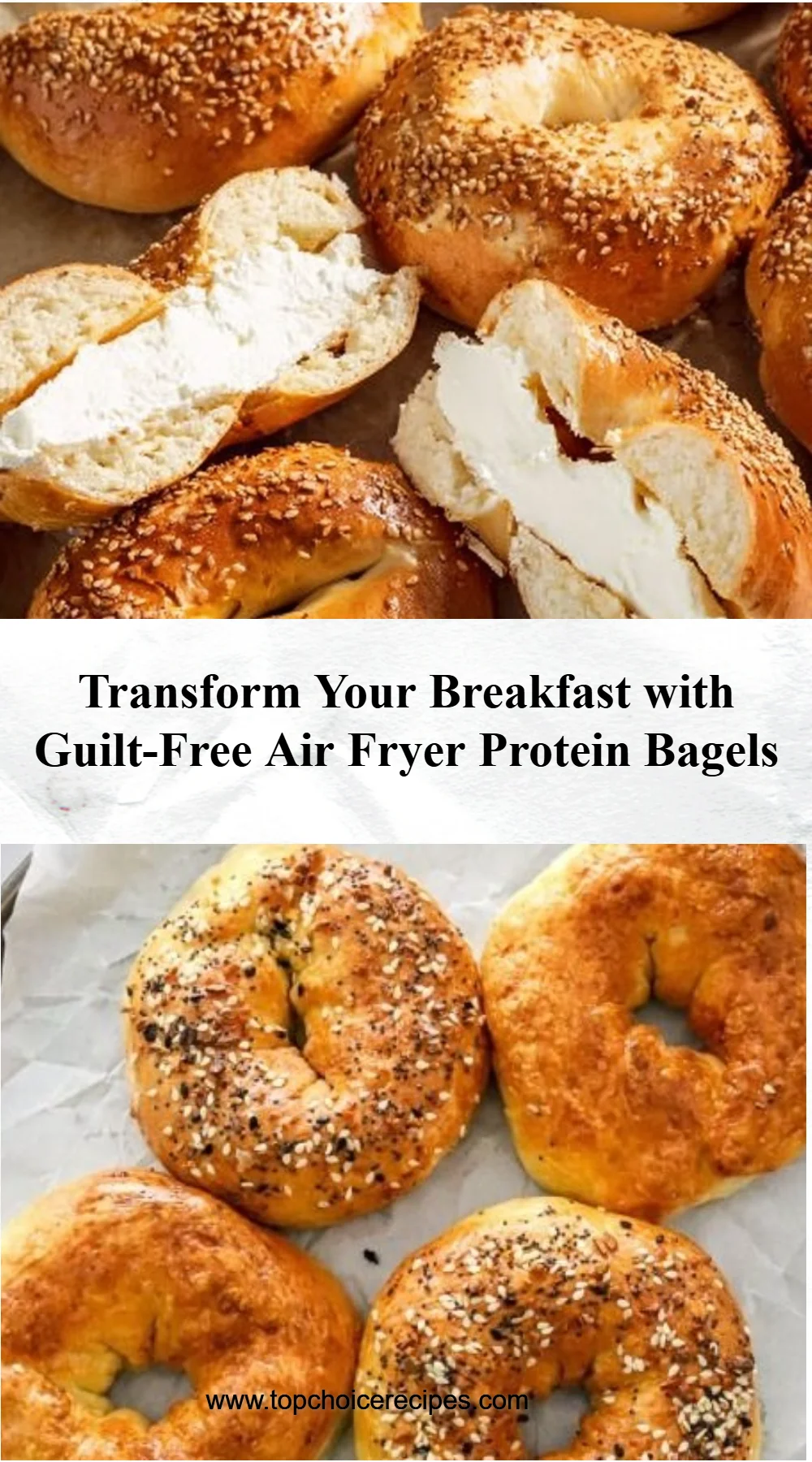 Air Fryer Protein Bagels