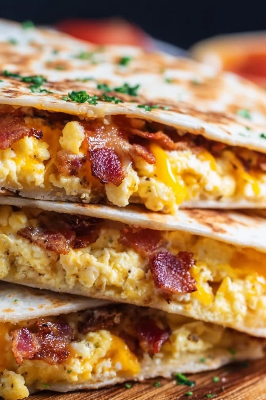 Bacon Egg and Cheese Breakfast Quesadillas