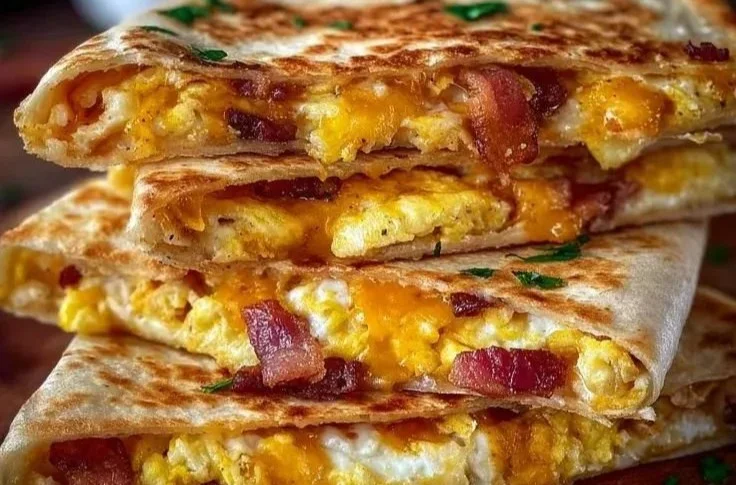 Bacon Egg Cheese Breakfast Quesadillas