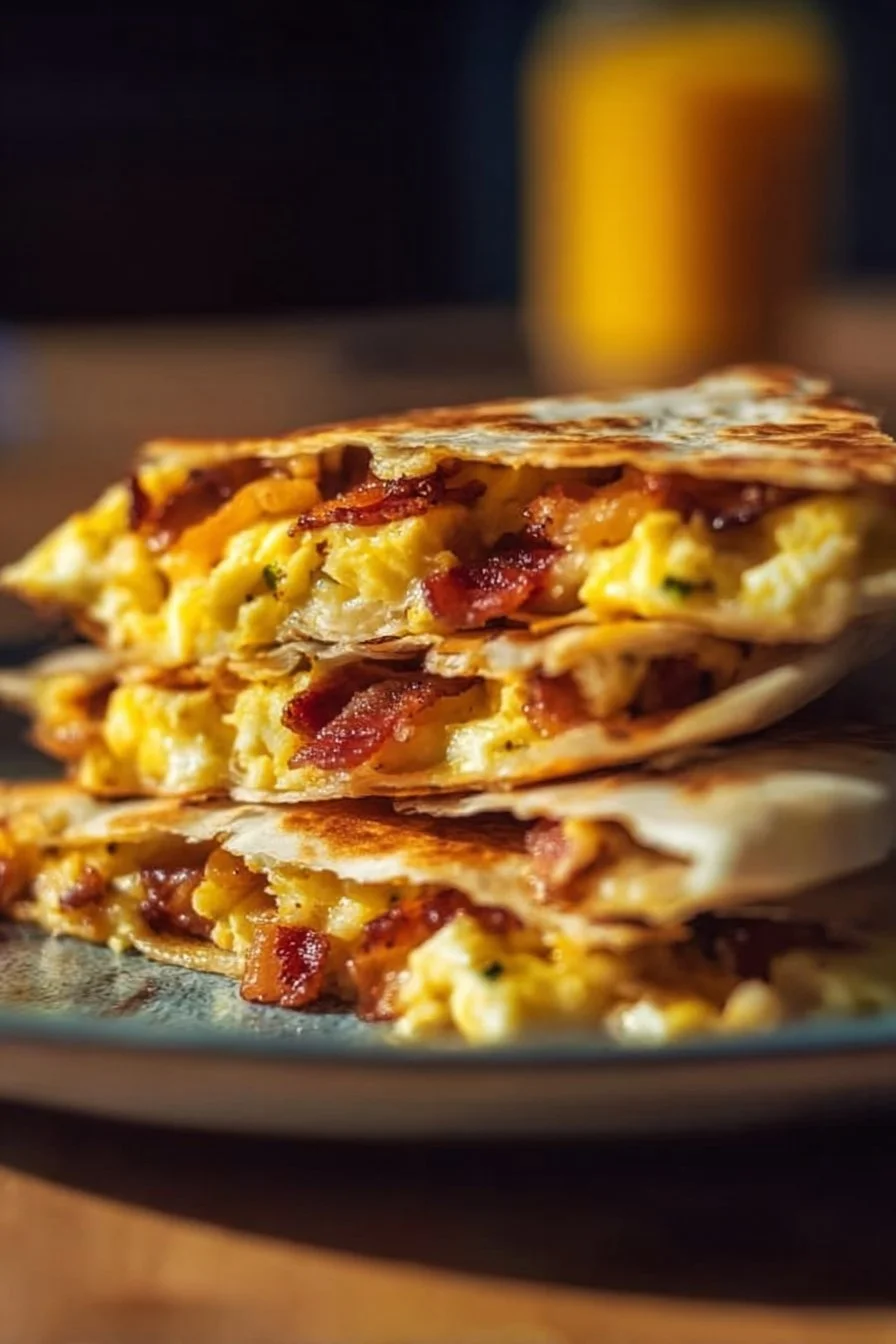 Bacon Egg Cheese Breakfast Quesadillas
