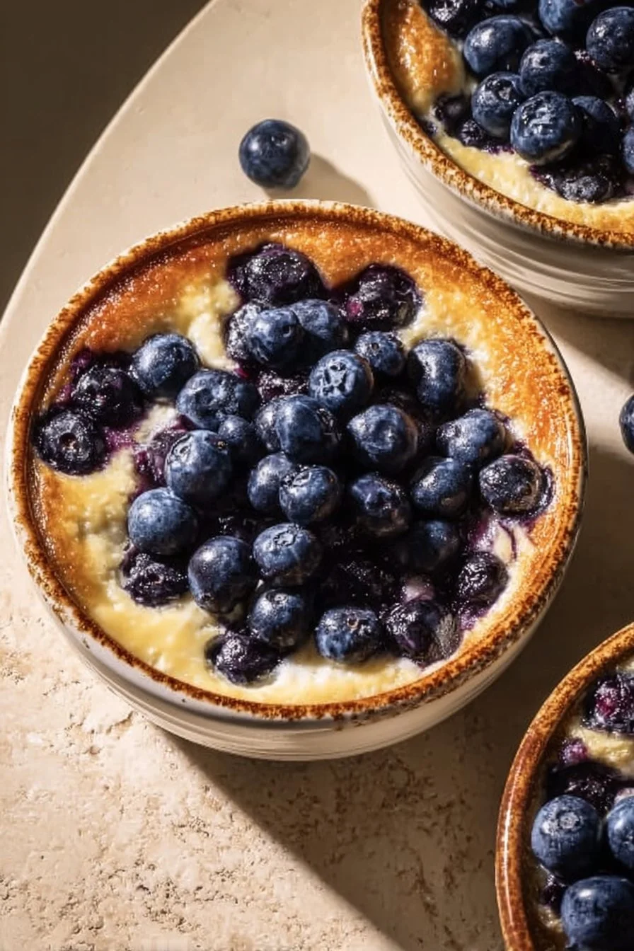 Baked Blueberry Cottage Cheese Bowls
