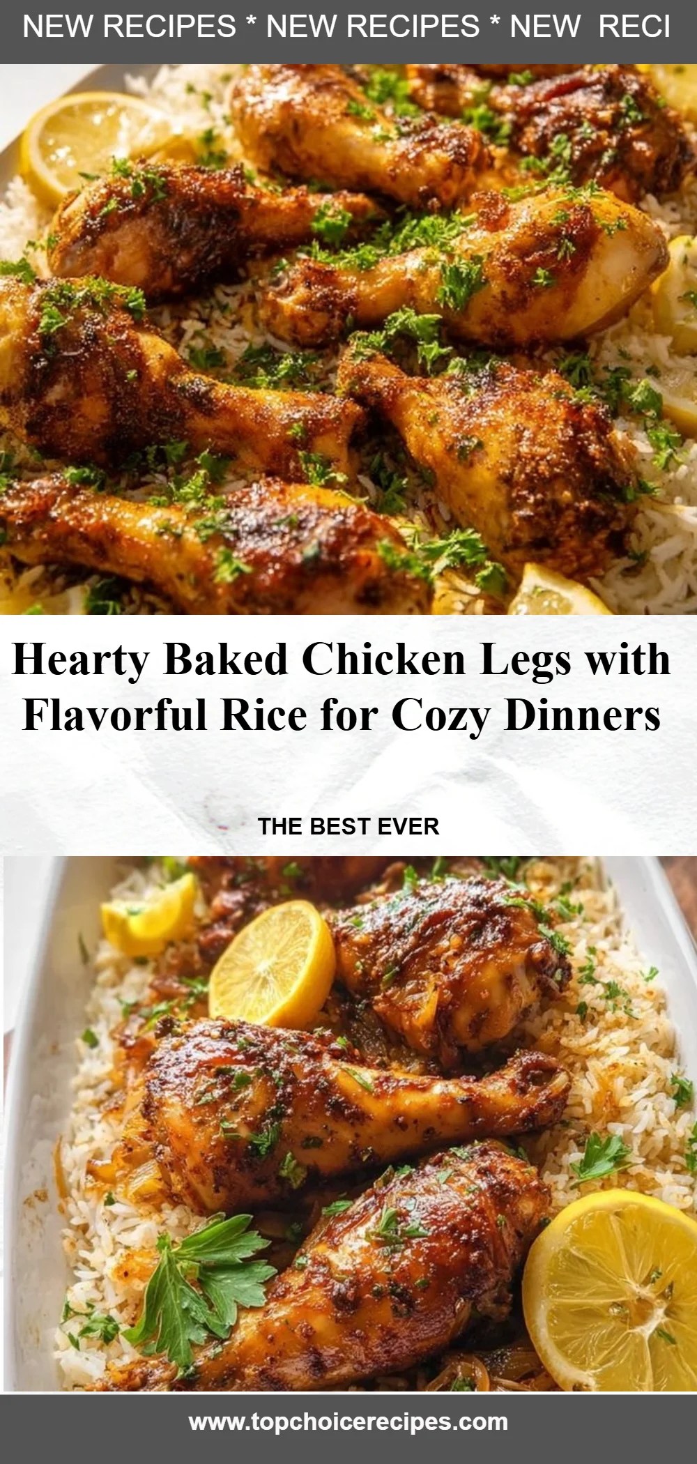 Baked Chicken Legs with Rice