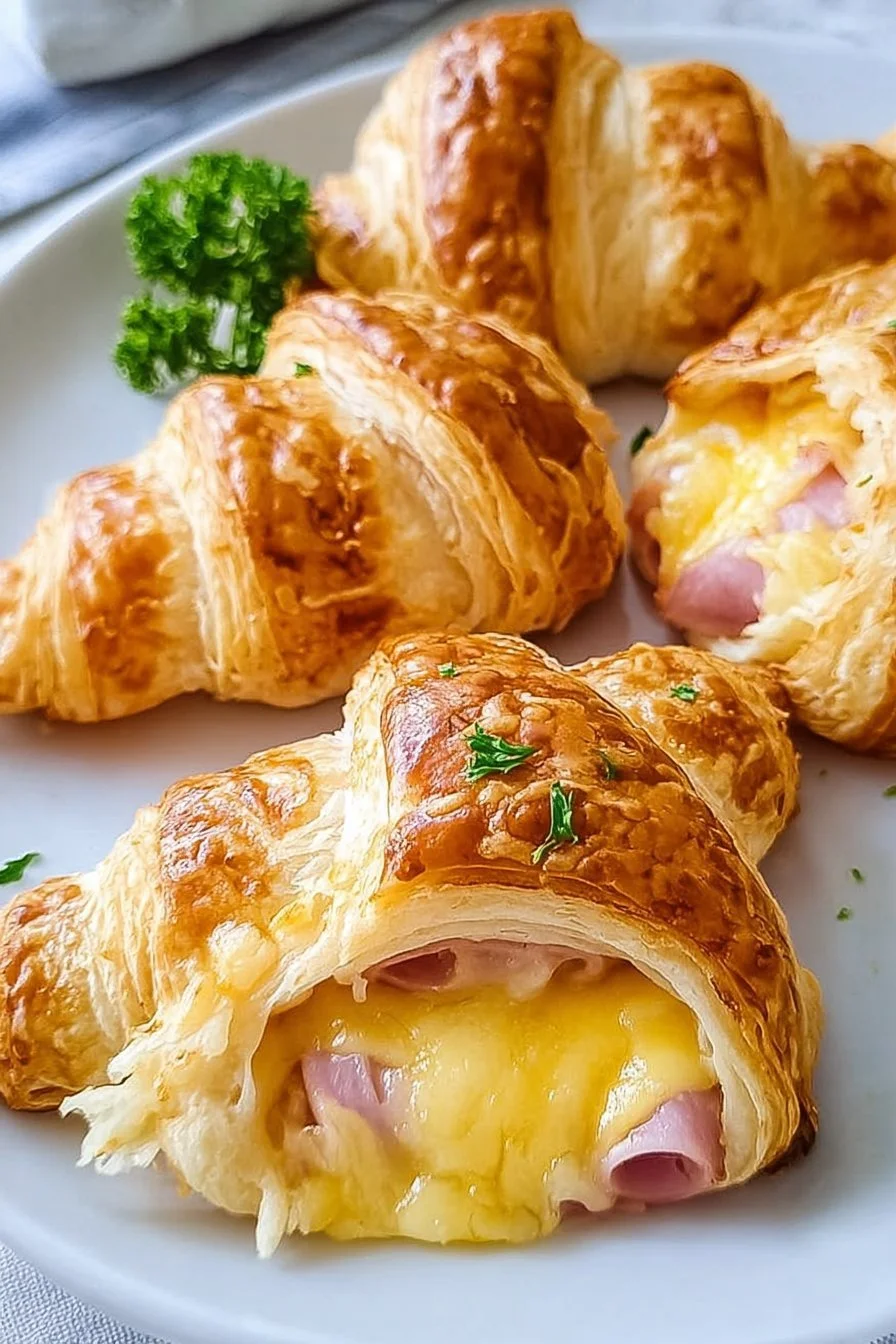 Baked Ham and Cheese Croissants 5 Baked Ham and Cheese Croissants