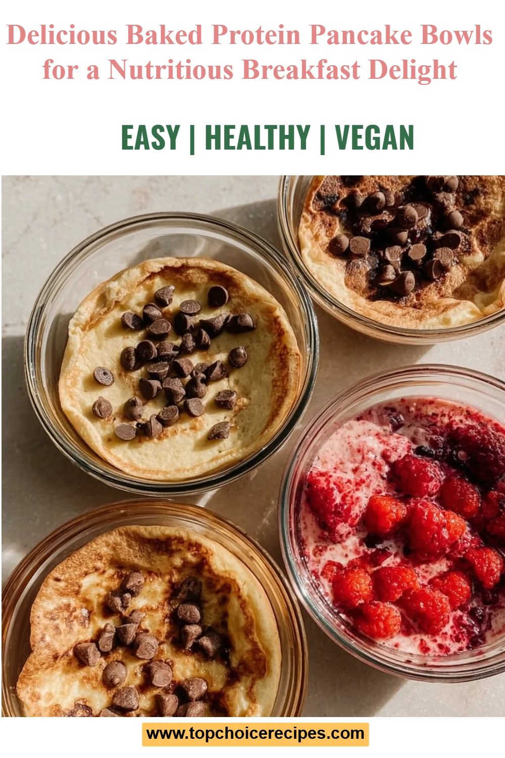 Baked Protein Pancake Bowls