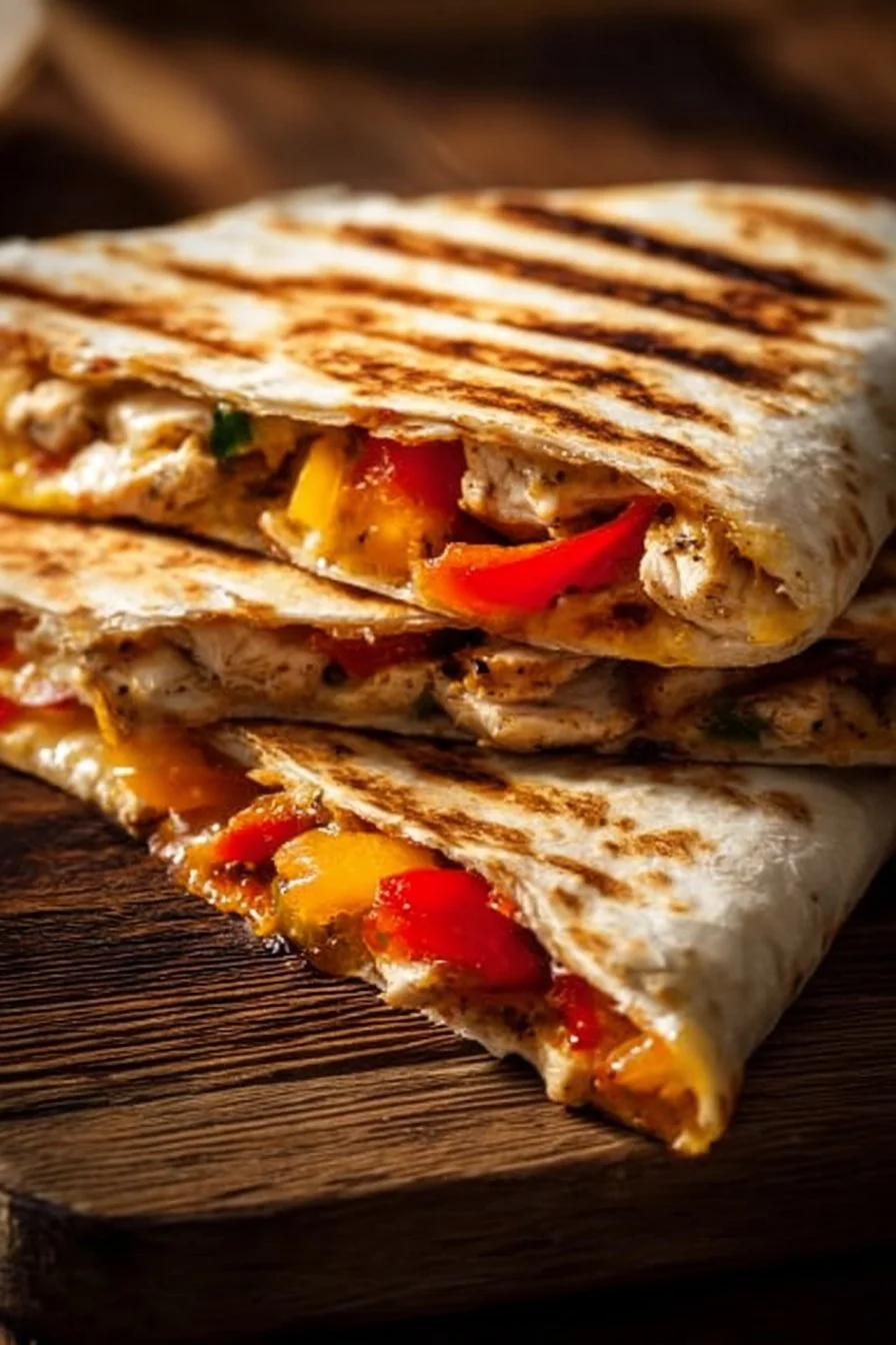 Cheesy Grilled Chicken Quesadillas