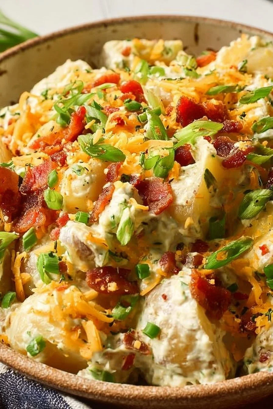 Loaded Potato Salad with Homemade Ranch Dressing