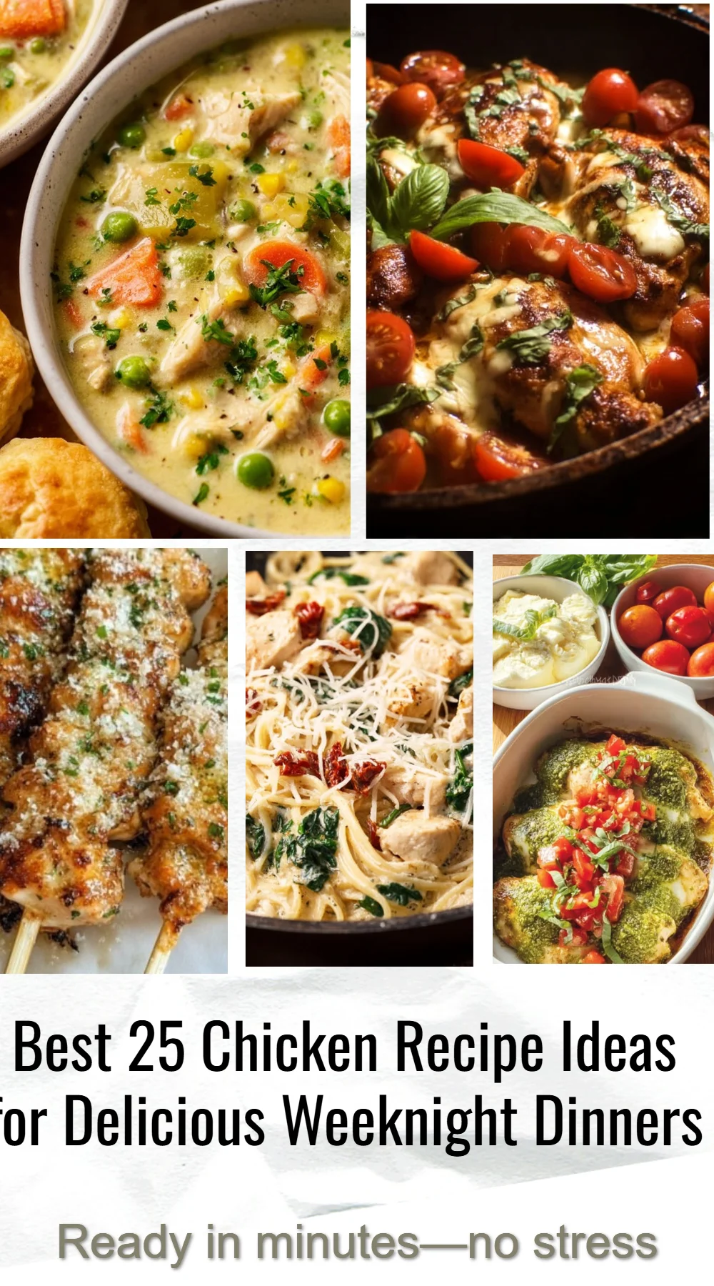 A variety of chicken recipes for quick and tasty weeknight dinners