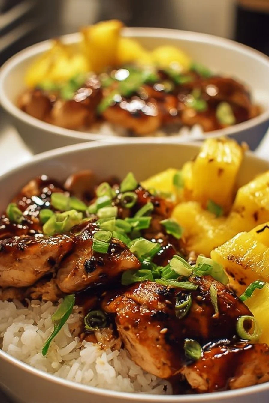 Teriyaki Chicken and Pineapple Bowls