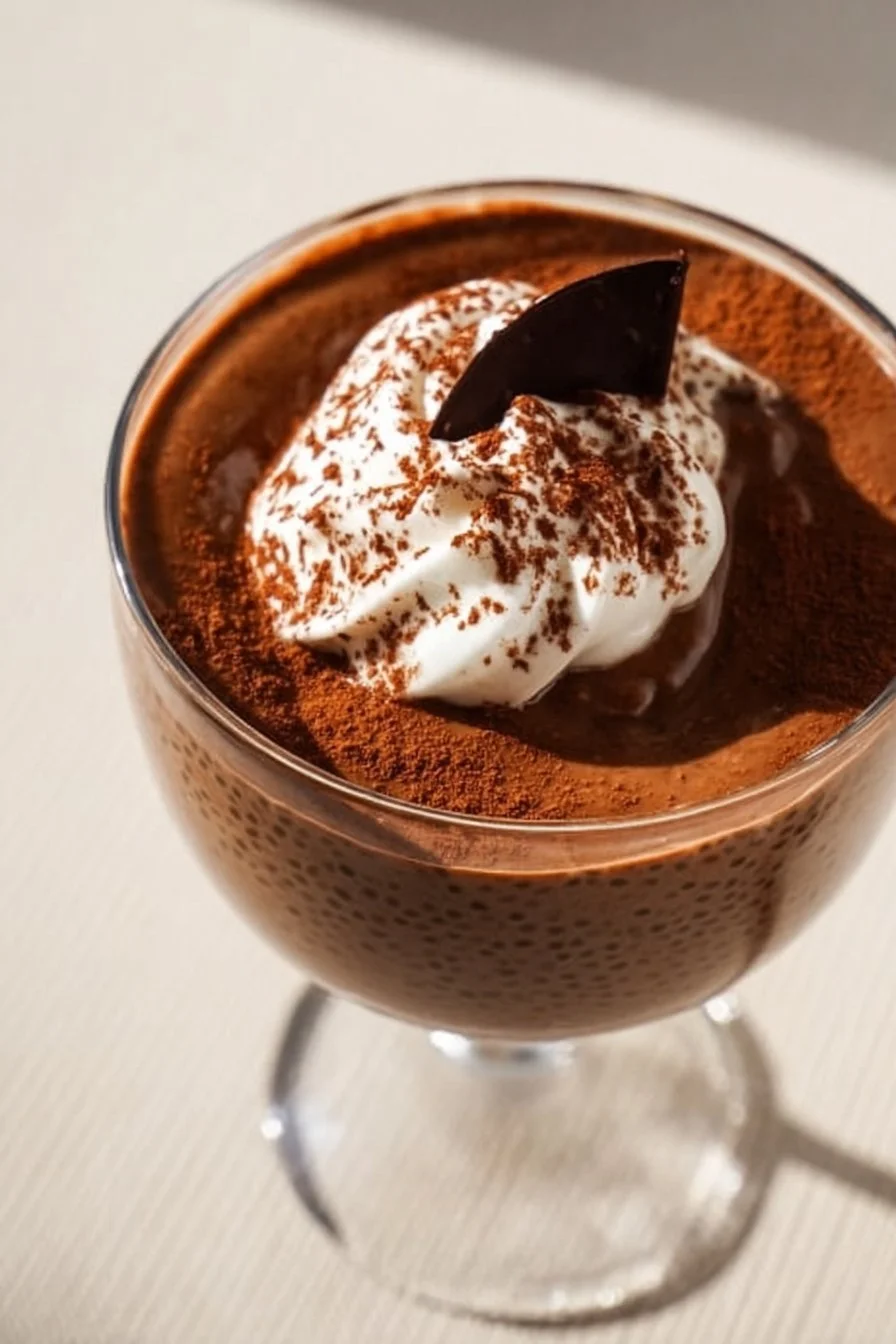 High Protein Chocolate Chia Seed Pudding