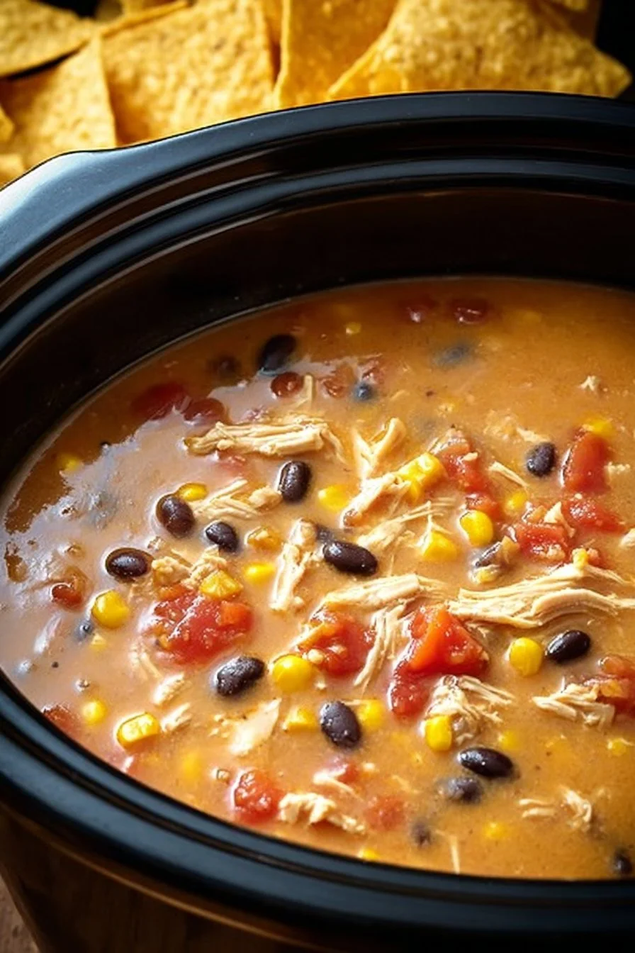 Crockpot Chicken Tortilla Soup