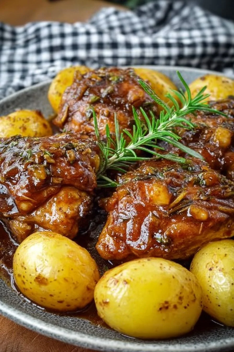 Easy Dump-and-Go Crockpot Honey Garlic Chicken Dinner