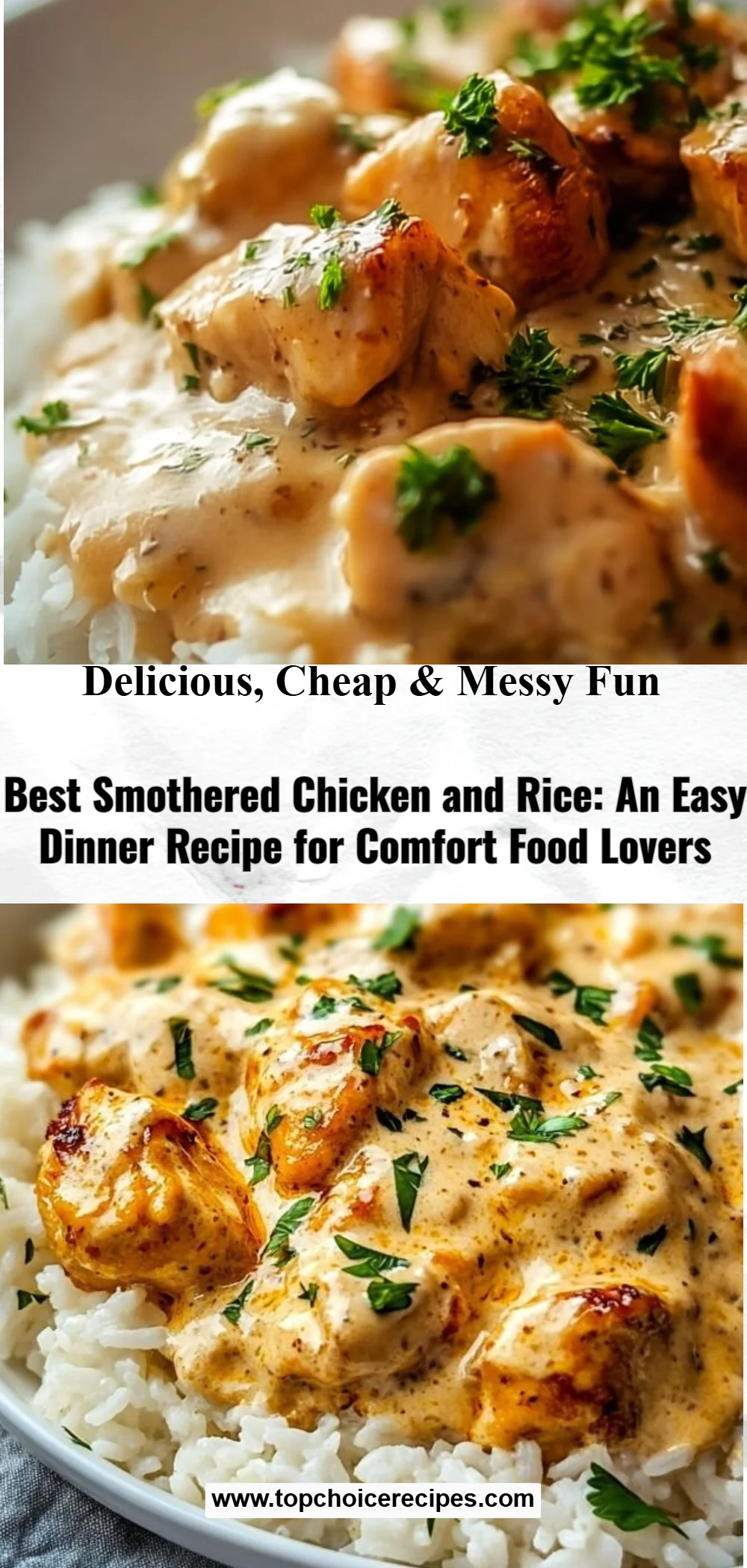 Best Smothered Chicken and Rice