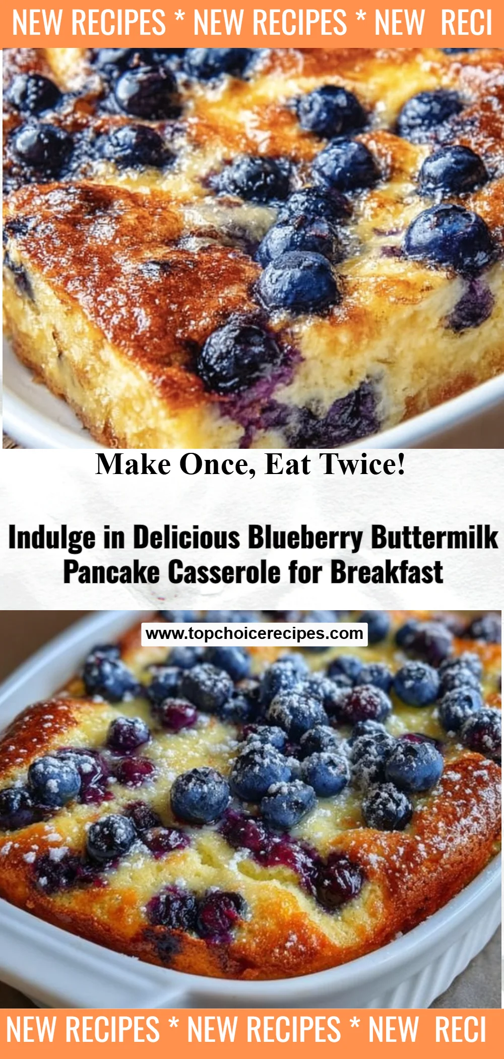 Blueberry Buttermilk Pancake Casserole 5 Blueberry Buttermilk Pancake Casserole
