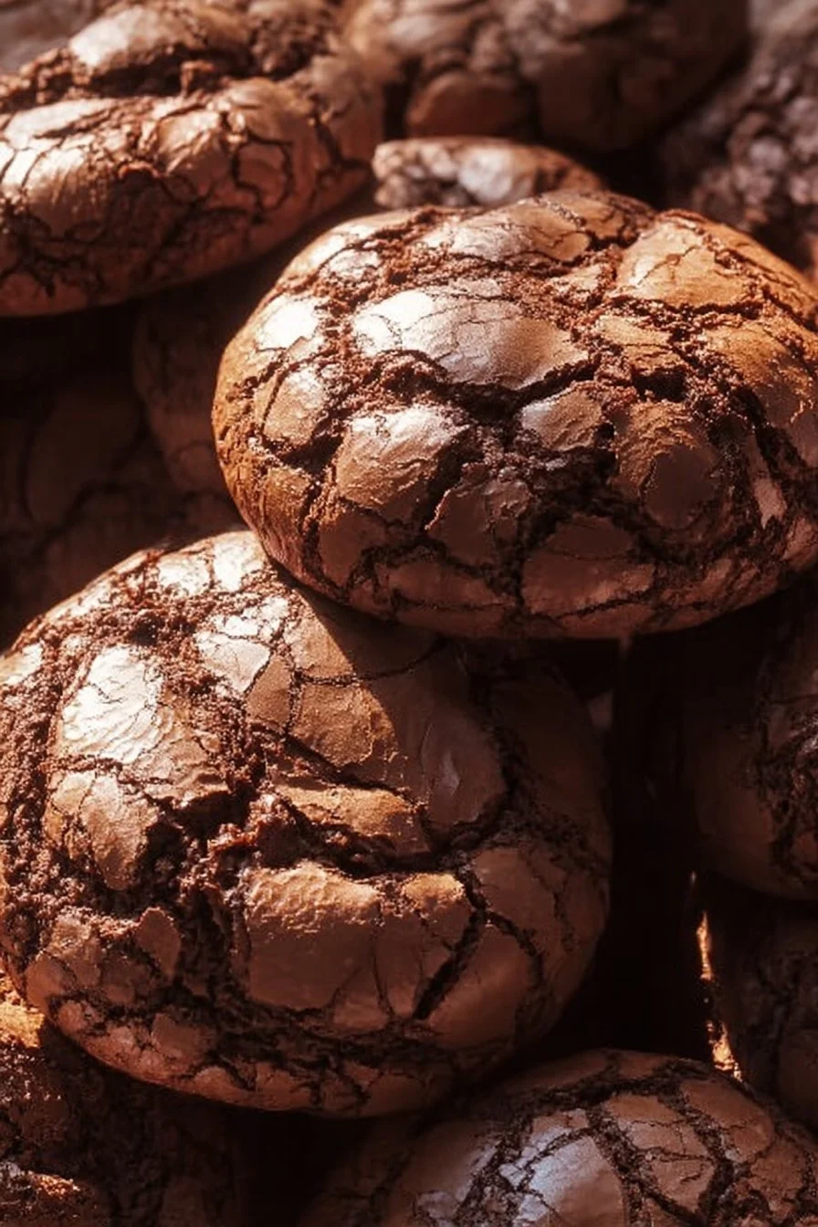 Deliciously baked brownie cookies with a fudgy texture and chocolate chunks.