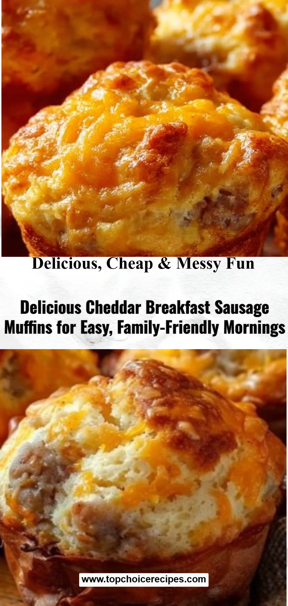 Cheddar Breakfast Sausage Muffins 5 Cheddar Breakfast Sausage Muffins