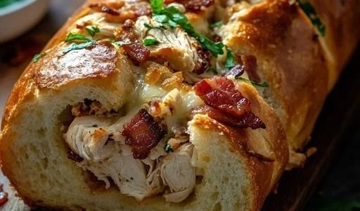 Chicken Bacon Ranch Stuffed Bread 7 Chicken Bacon Ranch Stuffed Bread