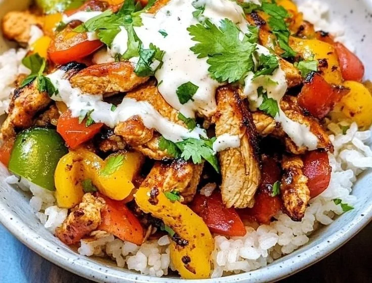 Chicken Fajita Rice Bowls