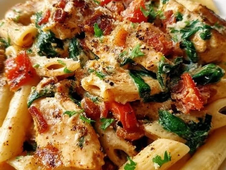 Chicken Penne Pasta with Bacon 5 Chicken Penne Pasta with Bacon