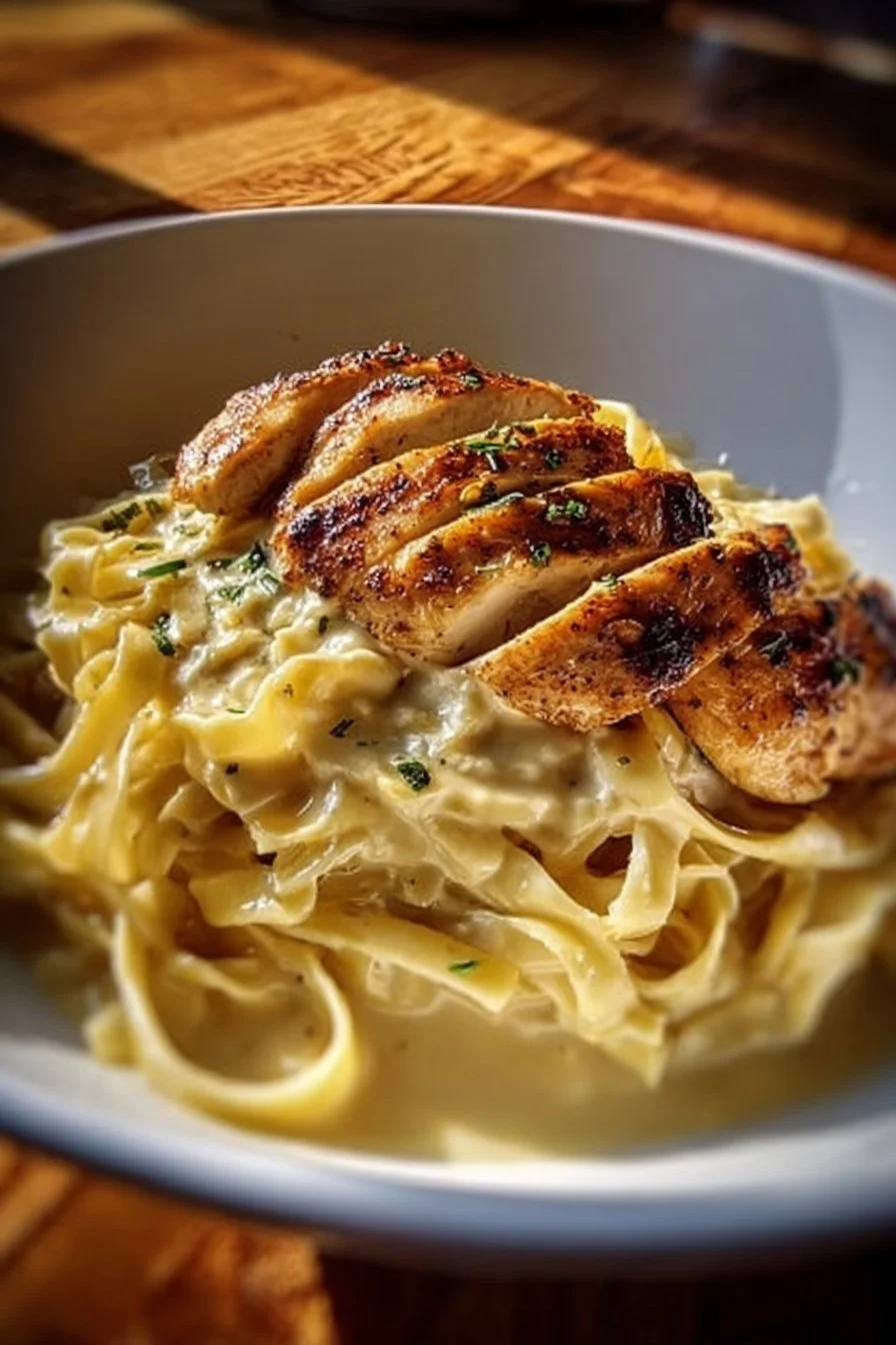 Chicken with Buttered Noodles 4 Delicious chicken served with creamy buttered noodles