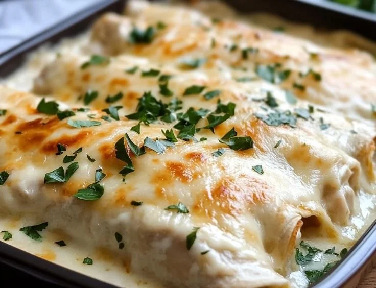 Creamy White Chicken Enchiladas 5 Creamy White Chicken Enchiladas