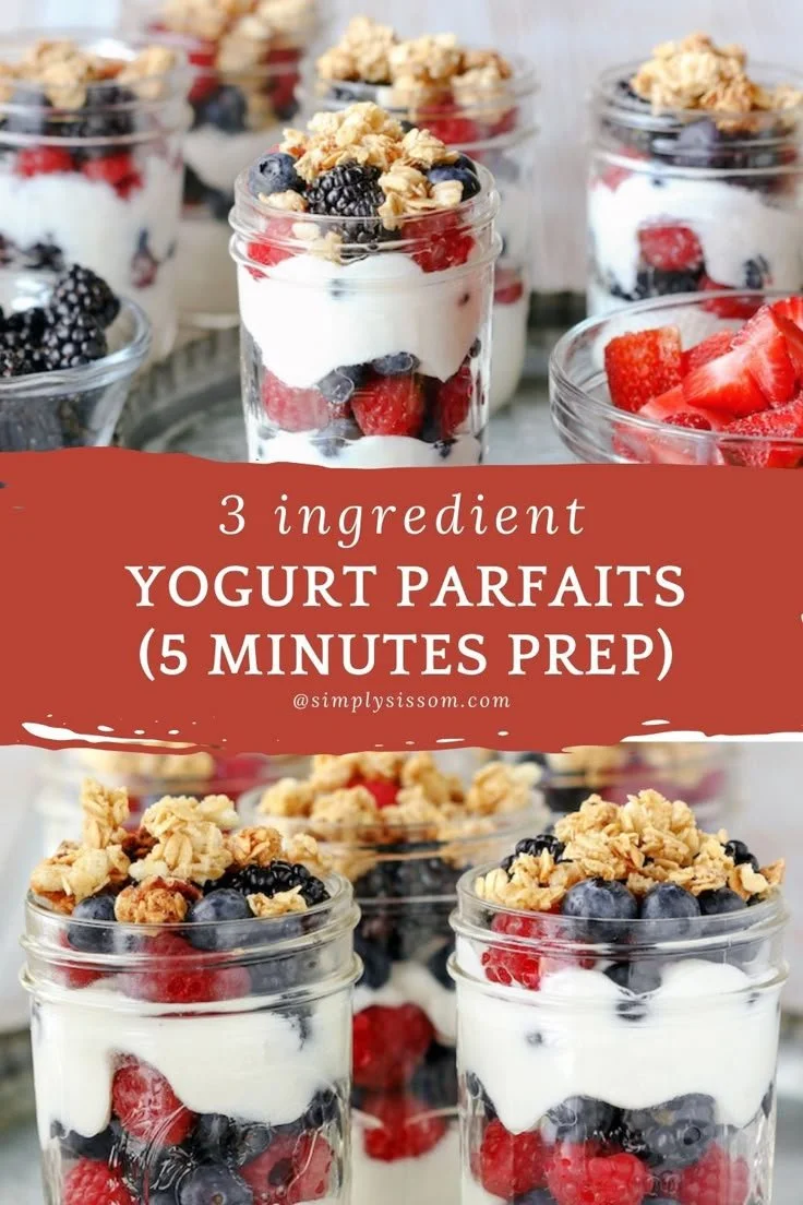 Easy and Healthy Fruit and Yogurt Parfaits