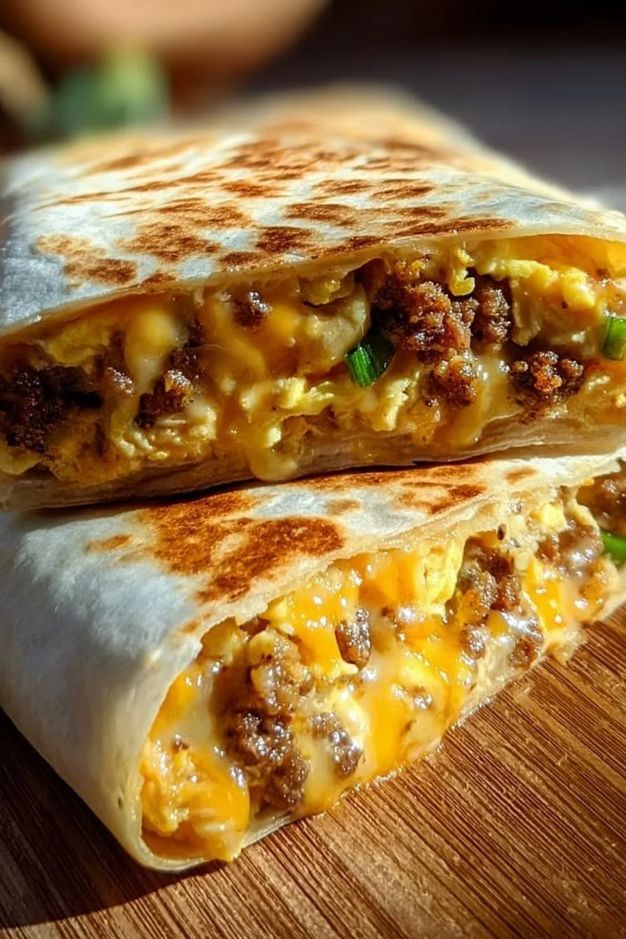Easy Breakfast Crunchwrap Delight 4 Easy breakfast crunchwrap with eggs, cheese, and veggies for a delicious morning meal