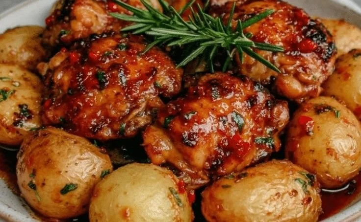 Easy Dump-and-Go Crockpot Honey Garlic Chicken Dinner