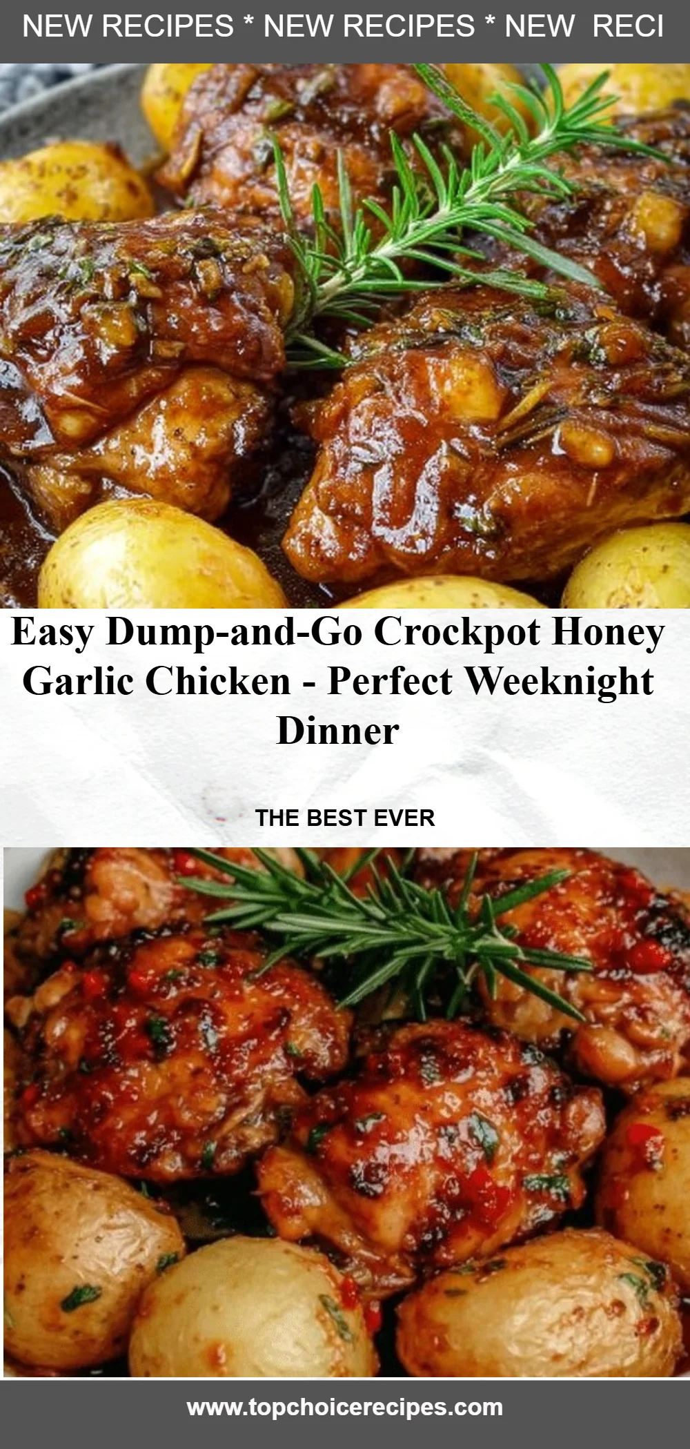 Easy Dump-and-Go Crockpot Honey Garlic Chicken Dinner