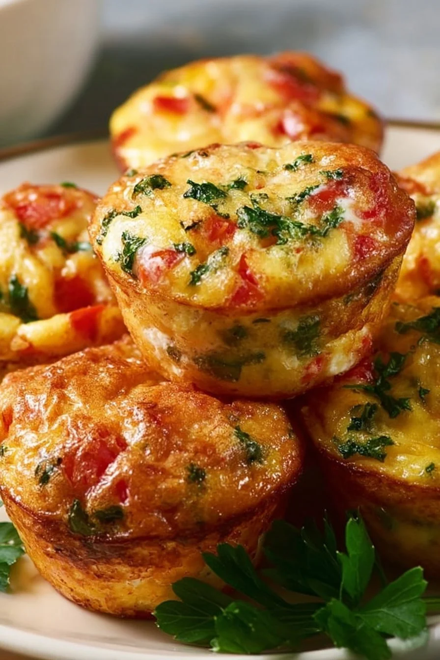 High protein egg muffins baked for a healthy breakfast option