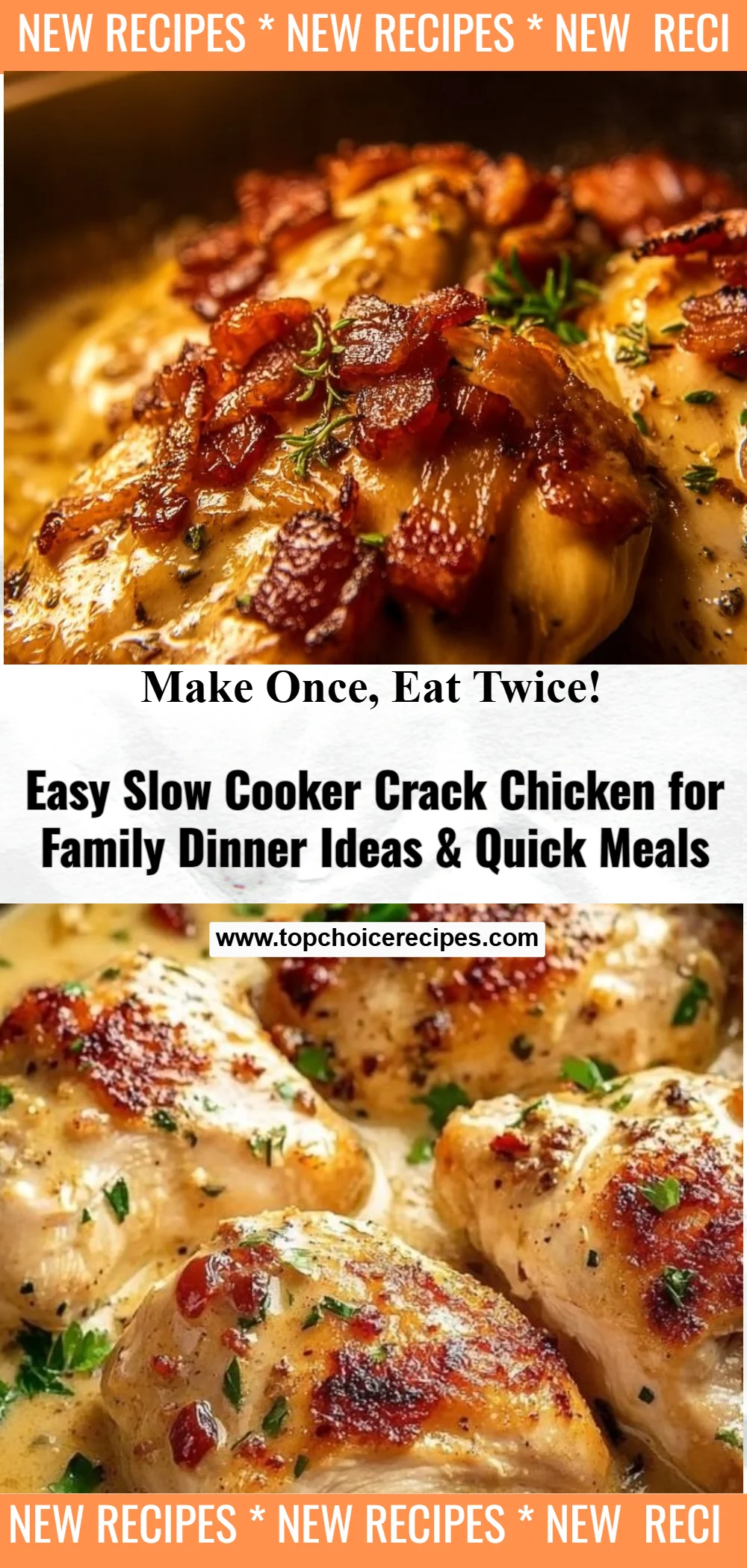 Easy Slow Cooker Crack Chicken