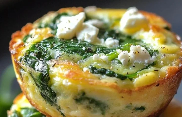Egg Muffins with Spinach and Feta 5 Egg Muffins with Spinach and Feta