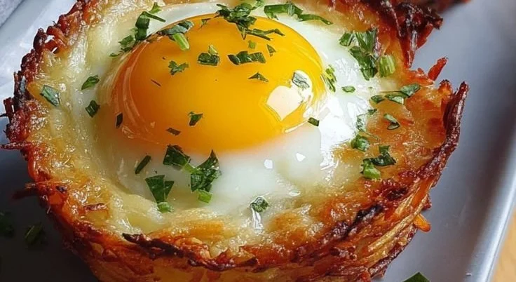 Eggs in Crispy Hash Brown Baskets 5 Eggs in Crispy Hash Brown Baskets