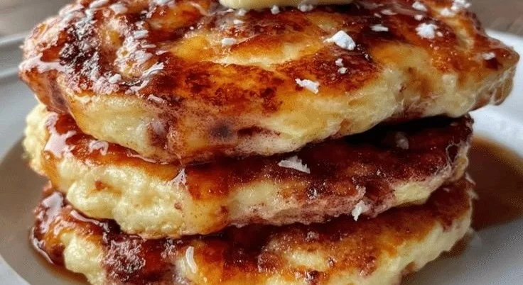 Fluffy Cinnamon Roll Pancakes 6 Fluffy Cinnamon Roll Pancakes