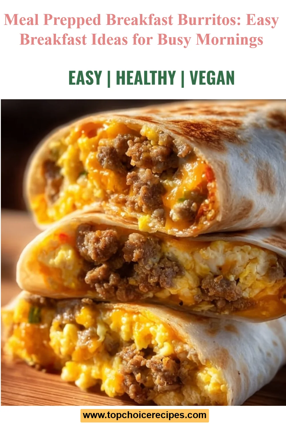 Freezer Breakfast Burritos