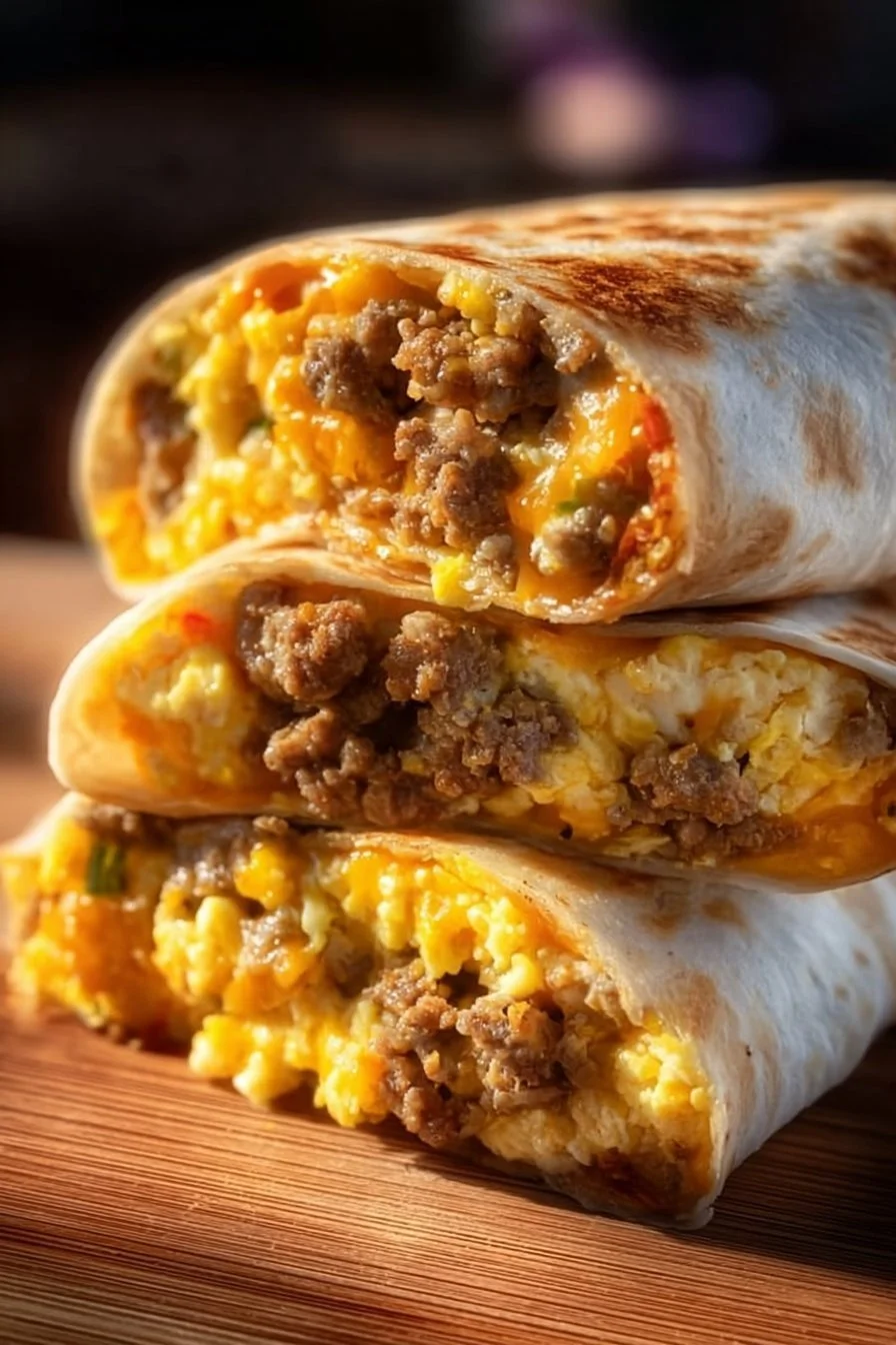Freezer Breakfast Burritos