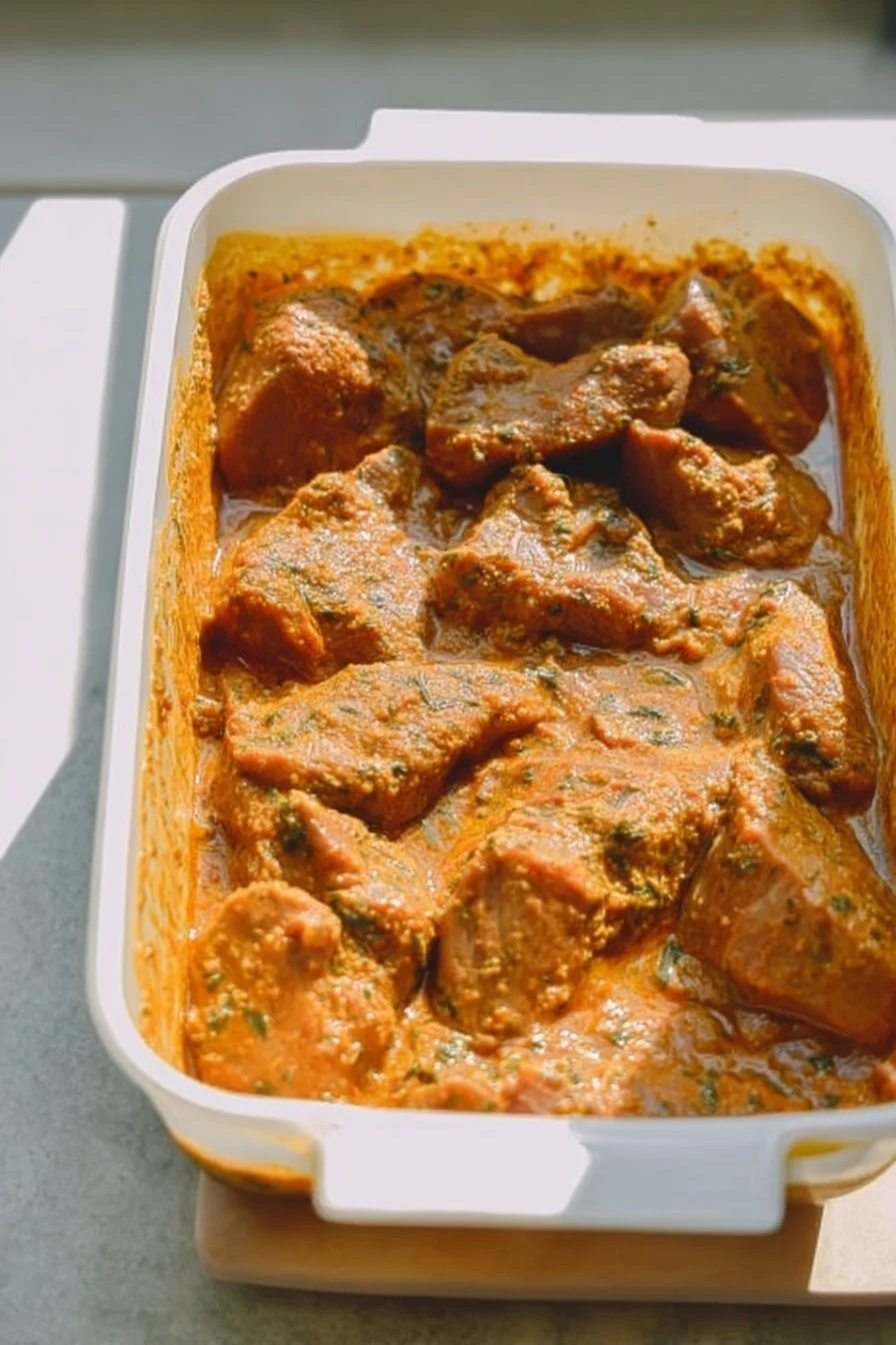 Greek Chicken Marinade 5 Delicious Greek chicken marinade with herbs and spices in a bowl